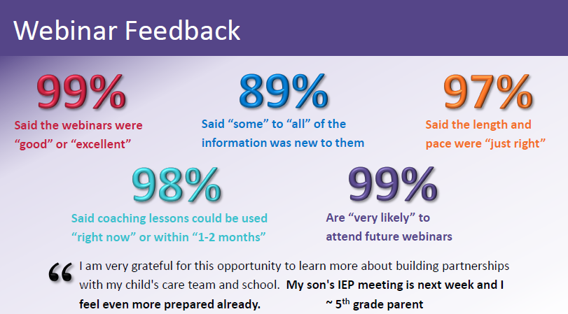 Webinar feedback