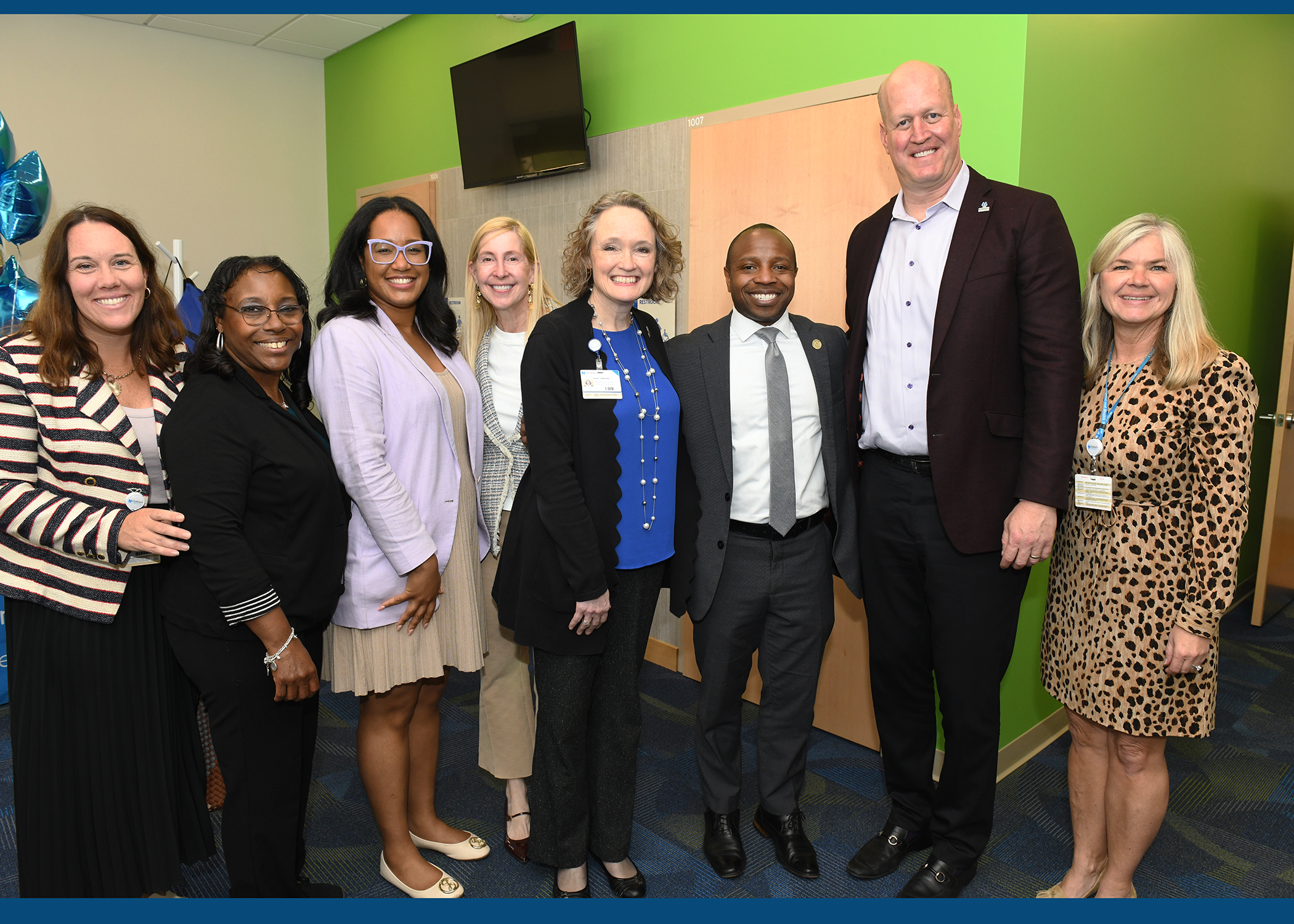 Alderwoman Taylor, Senator Drake, Mayor Johnson with Children's staff at Good Hope Clinic