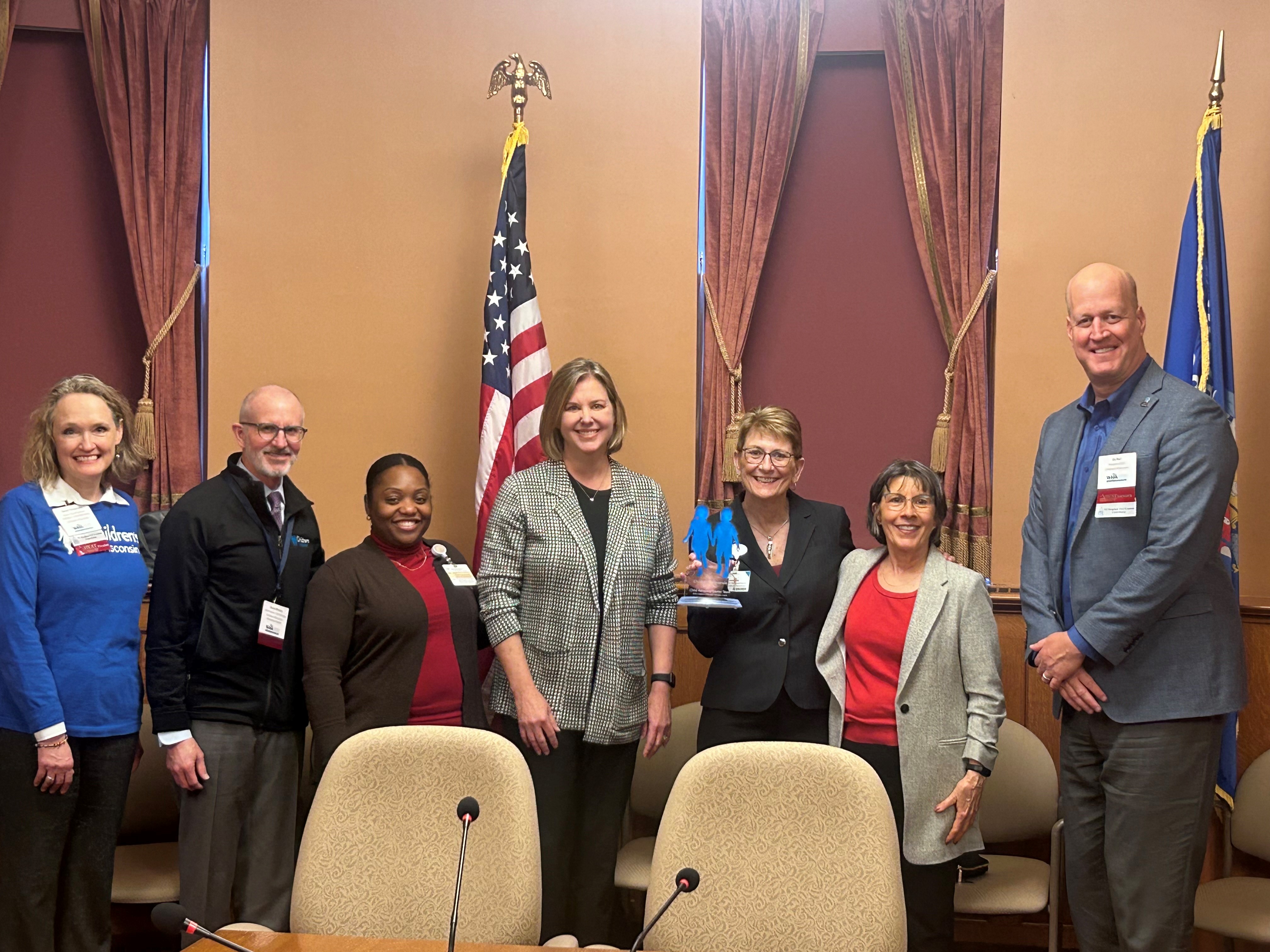 Children's CAC team with Children's Champion Award