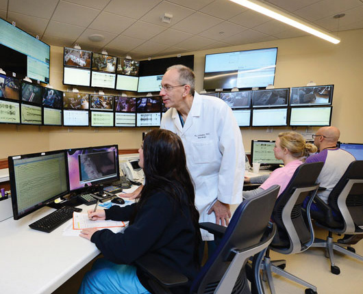 EMU control room with monitors