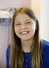 Patient, Lilly after treatment at Children's Wisconsin.
