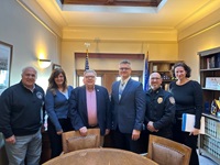 Child advocacy center staff meeting with Reps. Snyder & Spiros
