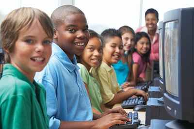 Kids at computers