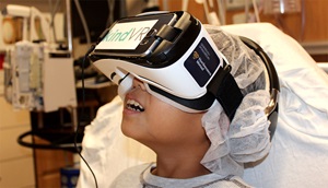 11-year-old Toben, a patient at Children’s Wisconsin, tried out virtual reality earlier this year