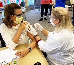 Nancy Korom, MSN, RN, NEA-BC, FAAN, Vice president and chief nursing officer COVID-19 vaccine