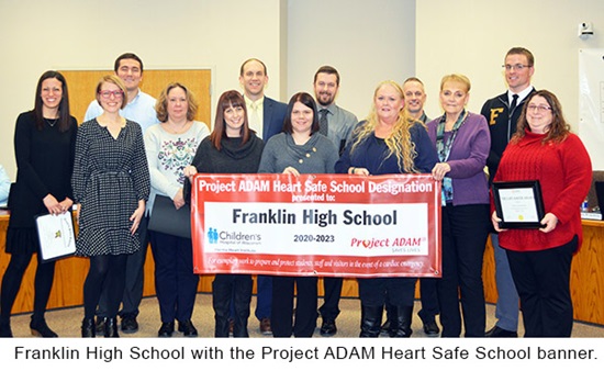 Franklin High School Heart Safe School Project ADAM Herma Heart Institute Children's Wisconsin