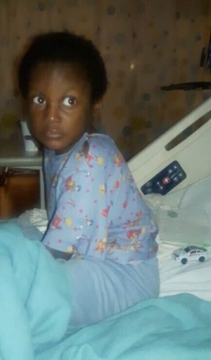 Aiden during his second stay at Children's Wisconsin Milwaukee Hospital for lead poisoning