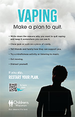 Image of Vaping: Make a plan to quit poster in English