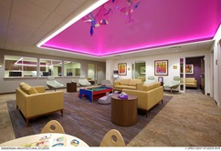 Sojourner Family Peace Center lounge area