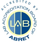 Accredited by LAB ACCREDITATION BOARD OF ABRET logo